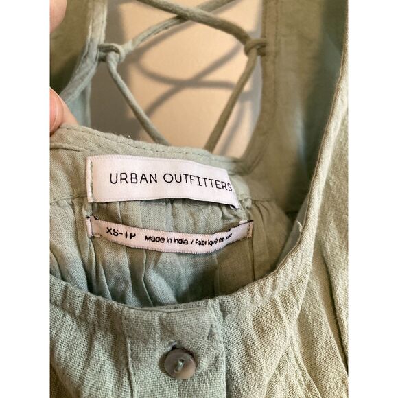 Urban Outfitters Sage Green Raelynn Tie Back Romper Size S/XS - Picture 5 of 6